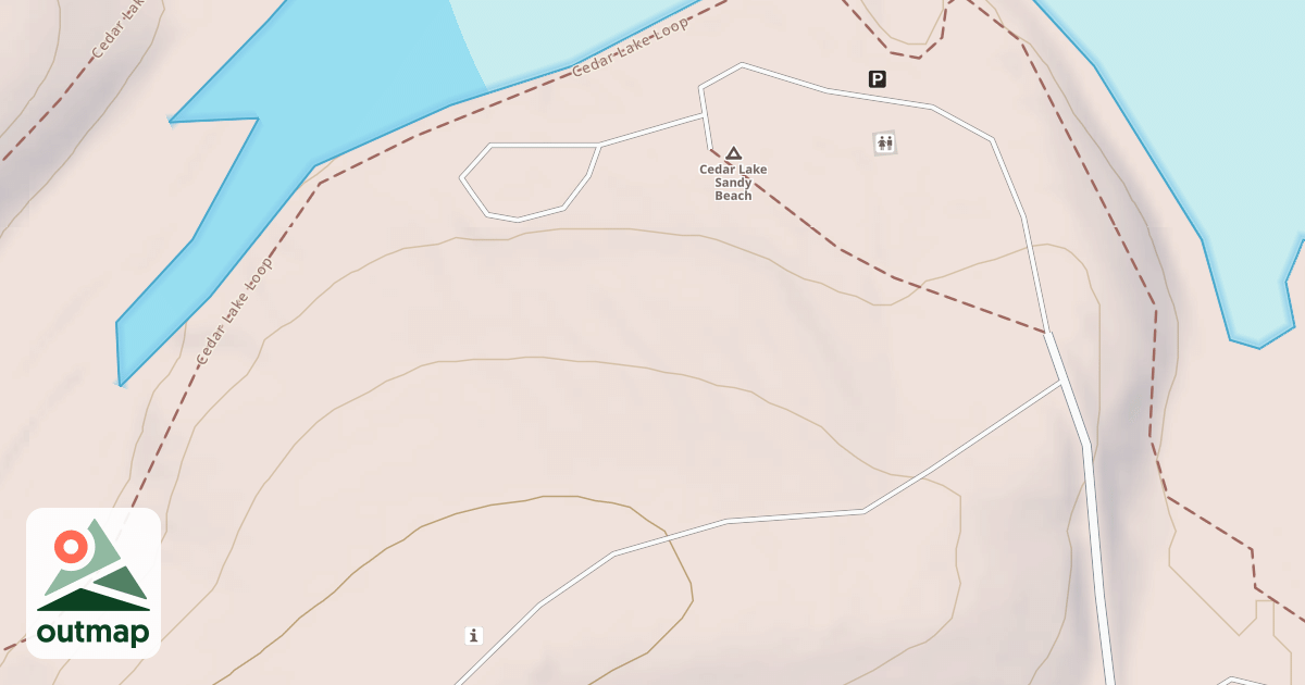 Map of CEDAR LAKE SHOUTH SHORE LOOP