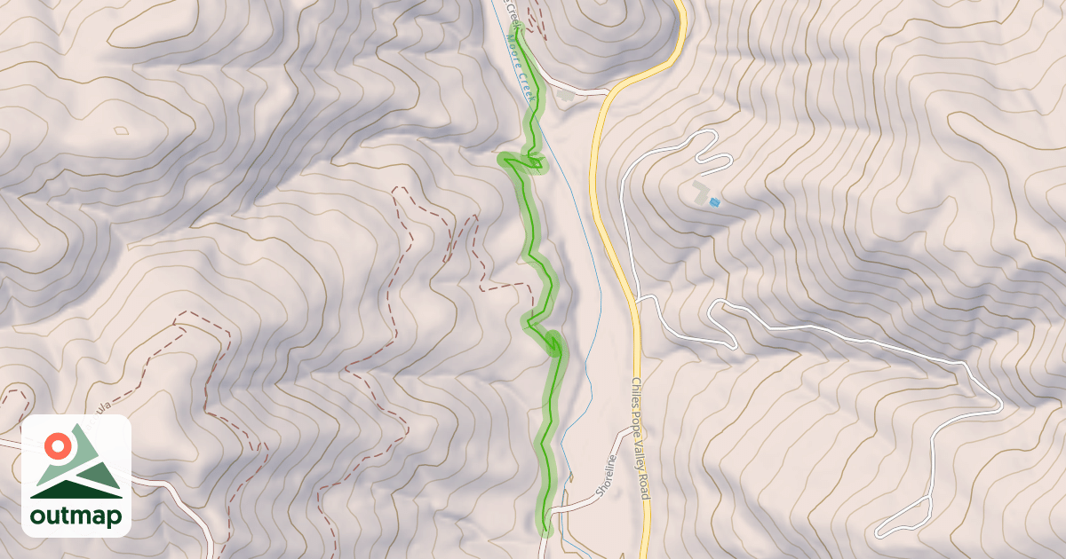 Map of Chiles Creek