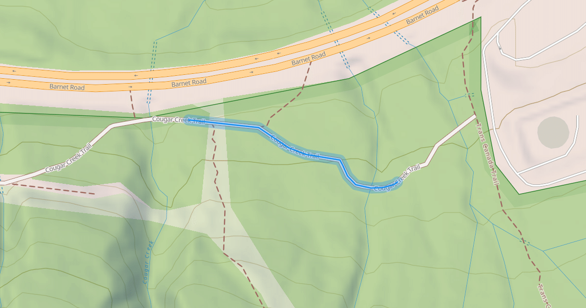 Map preview of Cougar Creek Trail