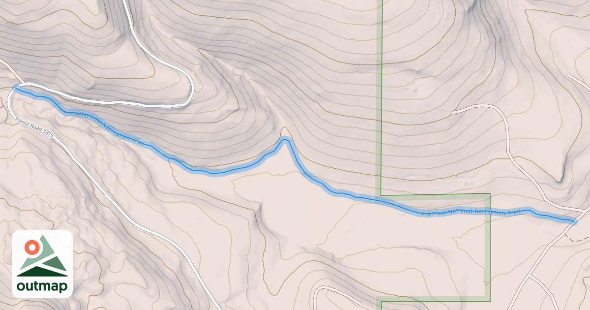 Map of Fremont National Recreation Trail