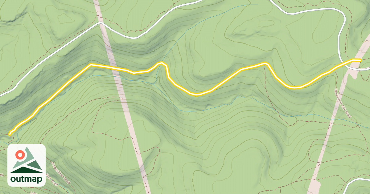 Map of Advanced Ski Trail