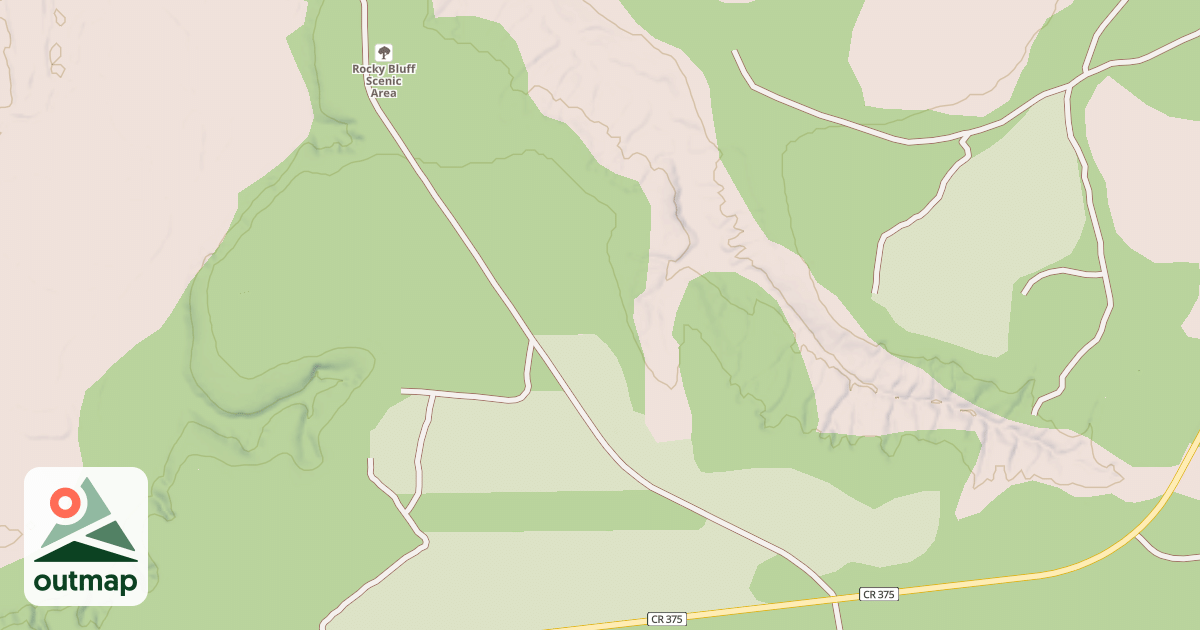 Map of ROCKY BLUFF