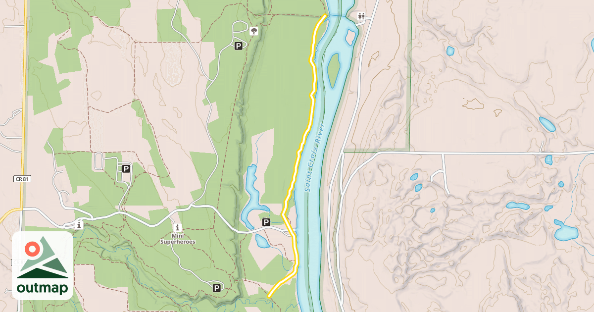 Map of Malter F. Mondale River Trail