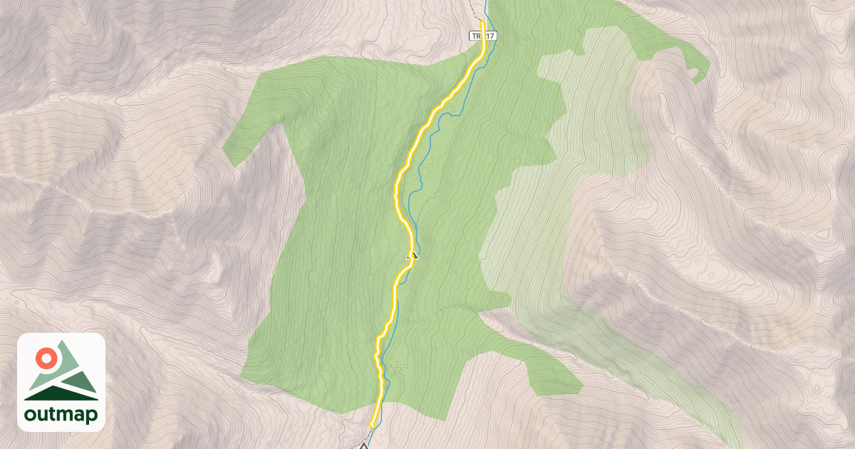 Map of Resurrection Pass Trail