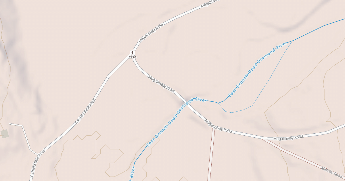 Map preview of Magalloway Rd