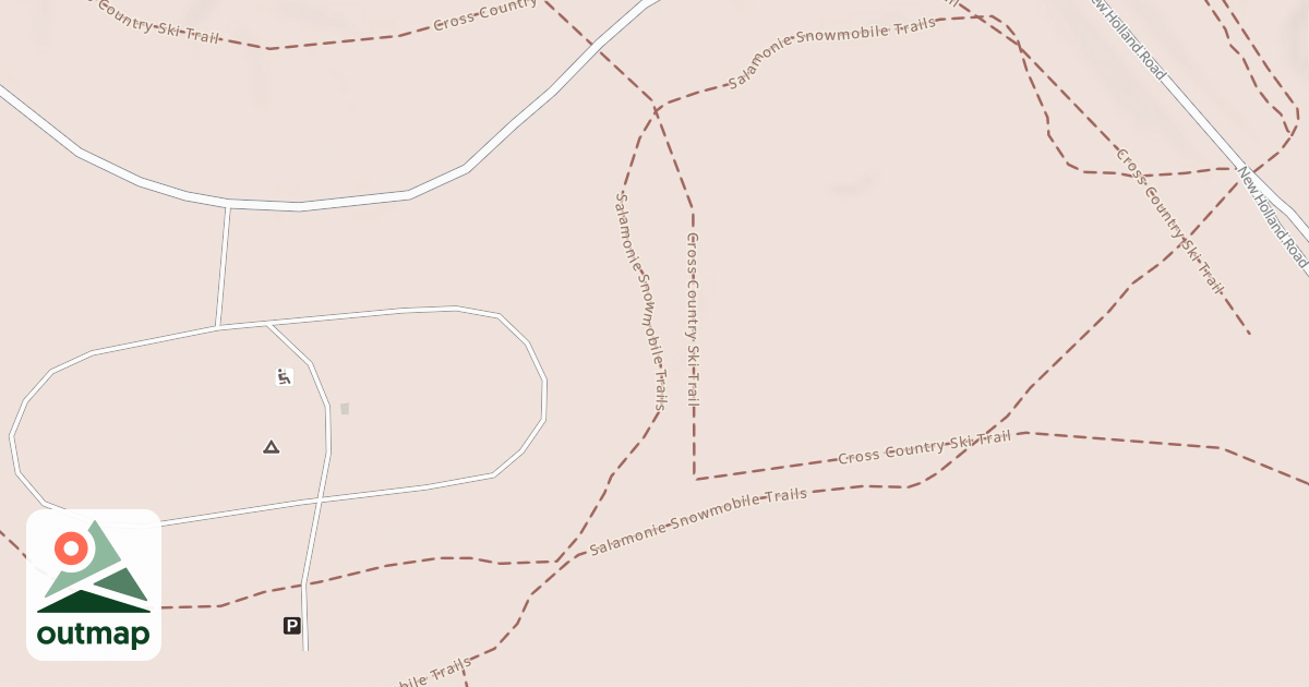 Map of Salamonie Snowmobile Trail in Huntington