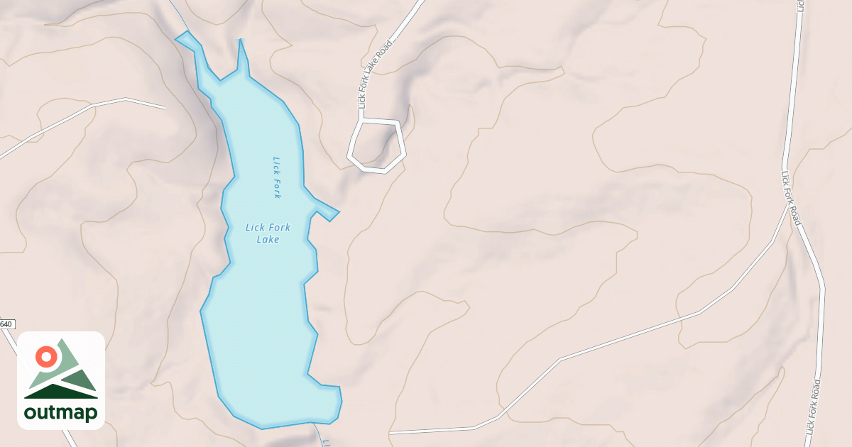 Map of LICK FORK LAKE