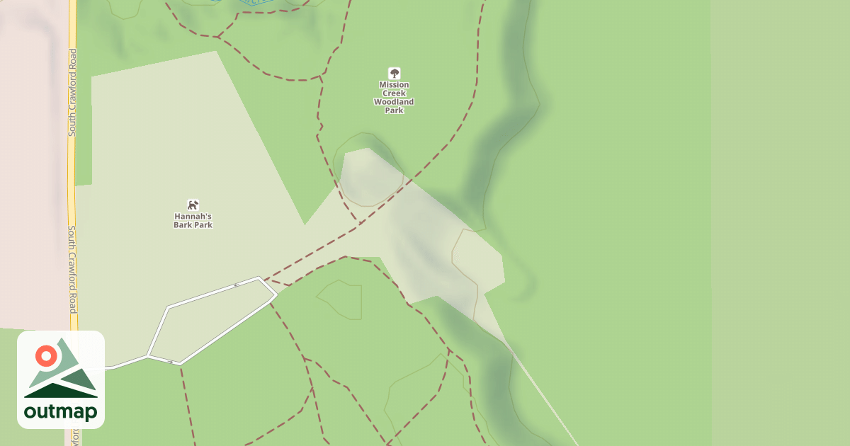 Map of Mission Creek Sledding Hill in Isabella