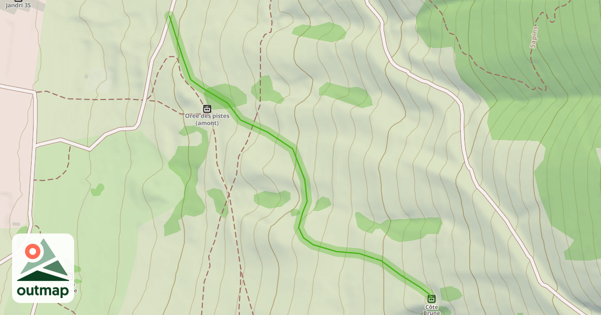 Map of Cote Brune