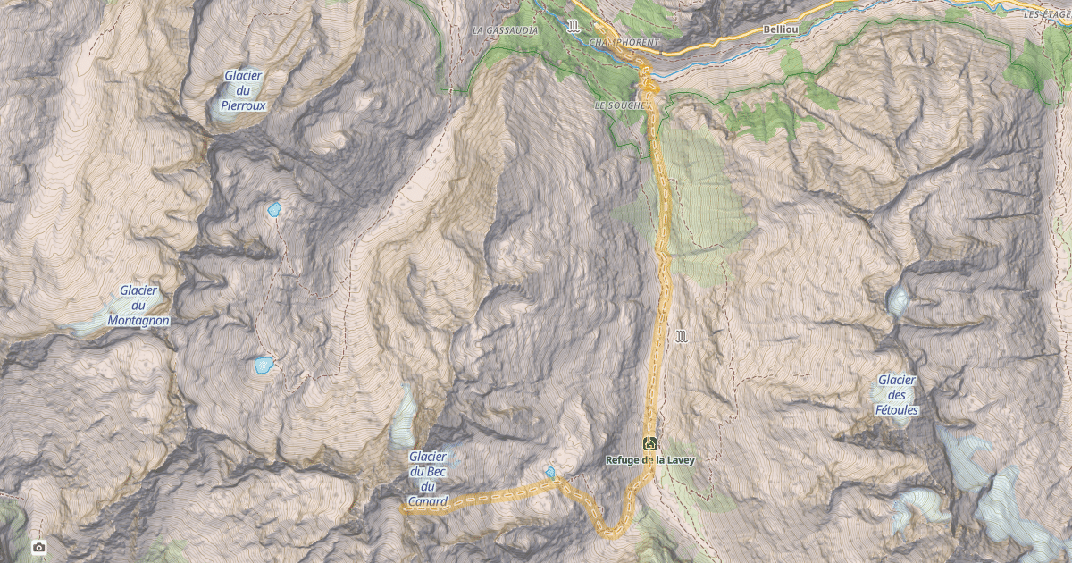 Map preview of Col d'Entre Pierroux — Champhorent
