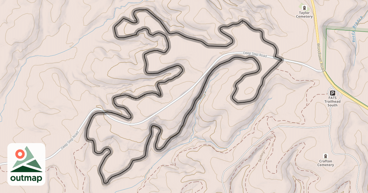 Map of Deep Step in Edgefield