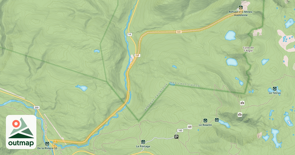 Map of La route 14