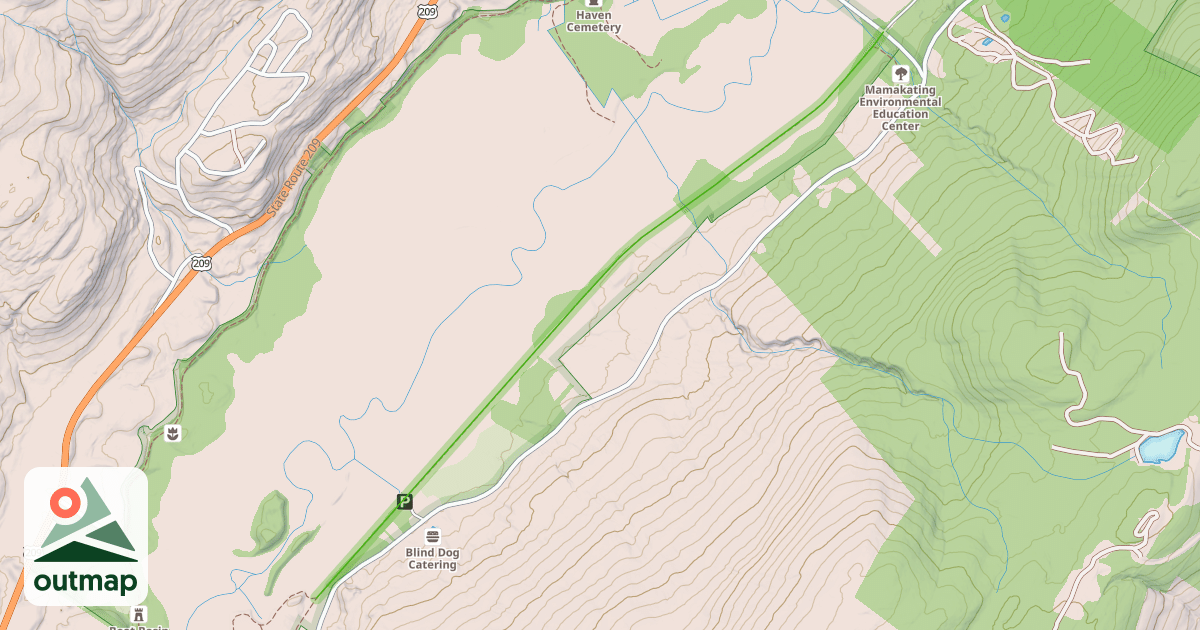 Map of Mamakating O&W Rail Trail