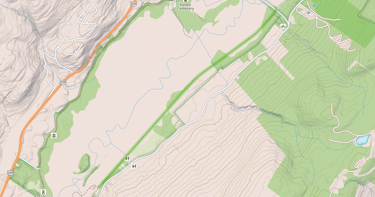 Map preview of Mamakating O&W Rail Trail