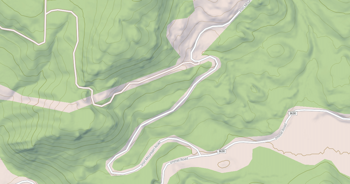 Map preview of IRON MTN ROAD