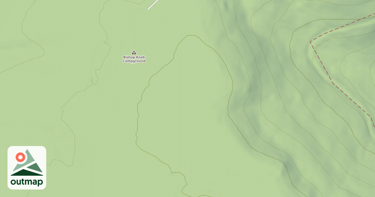 Map of BISHOP KNOB CG. SPUR A