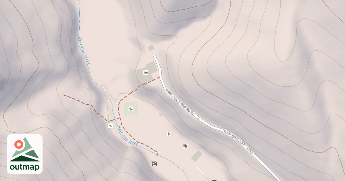 Map of WEST PINE CREEK