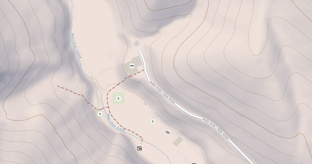 Map preview of WEST PINE CREEK