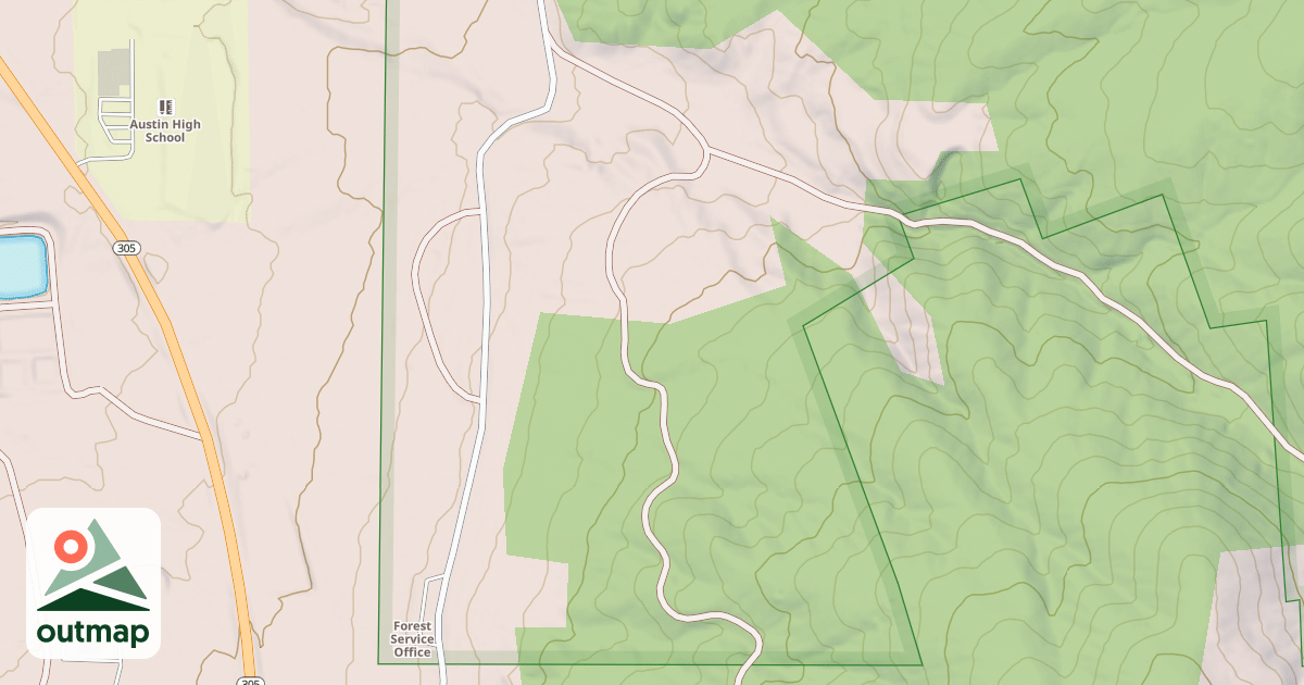 Map of AUSTIN MINE DUMPS