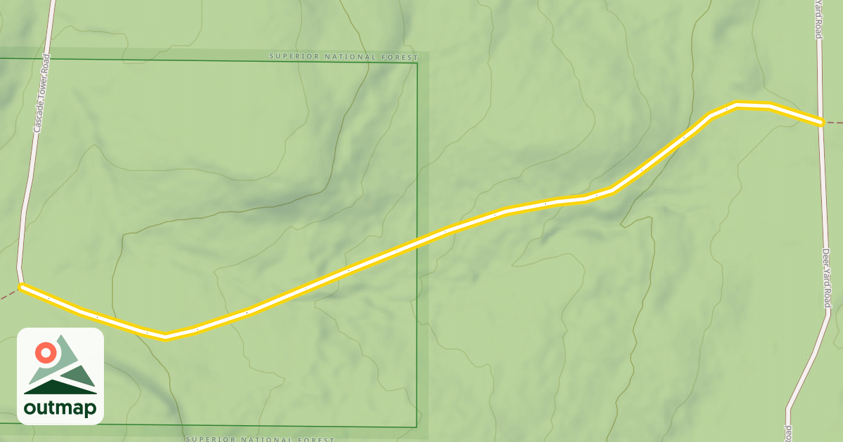 Map of Cascade Tower Road