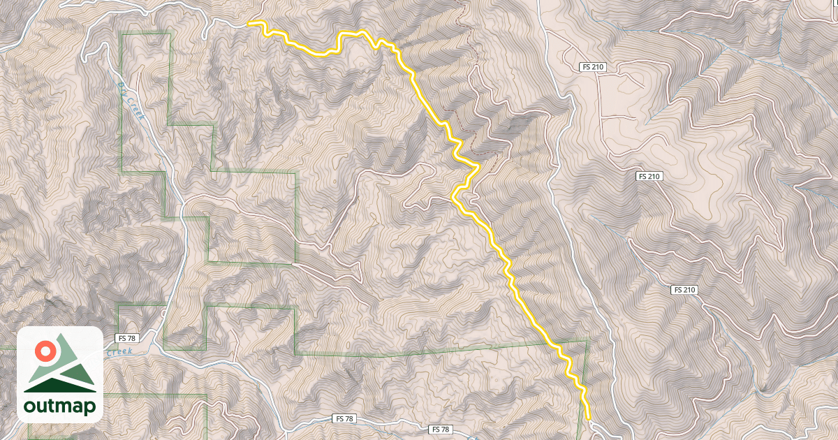 Map of Forest Road 7801