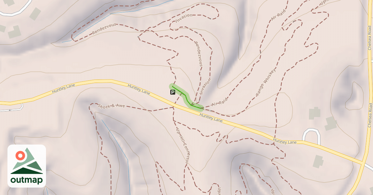 Map of Huntley Gravity Zone Downhill Connector