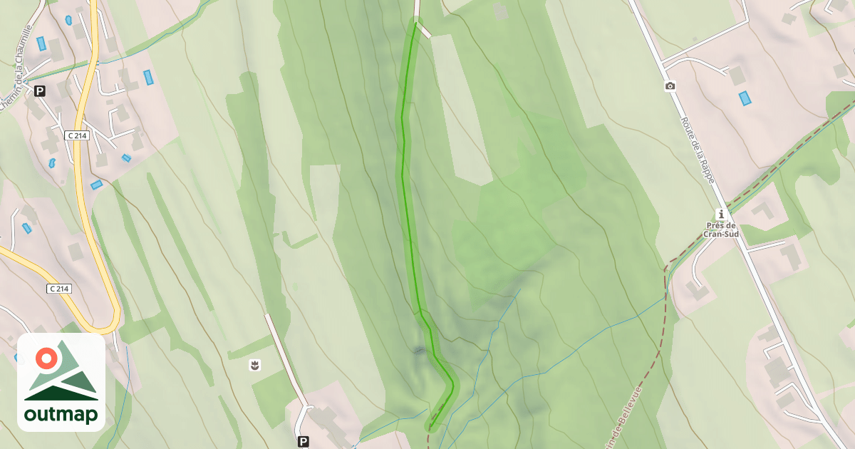 Map of Chemin rural de Sur la Rappe