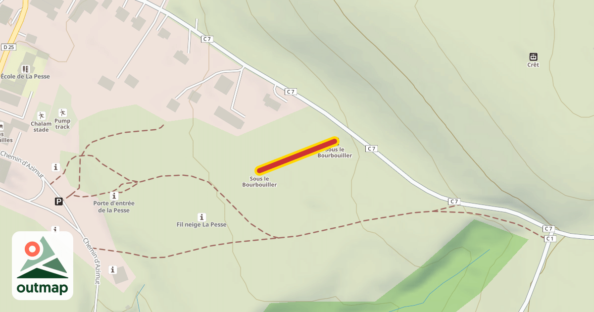 Map of Sous le Bourbouiller