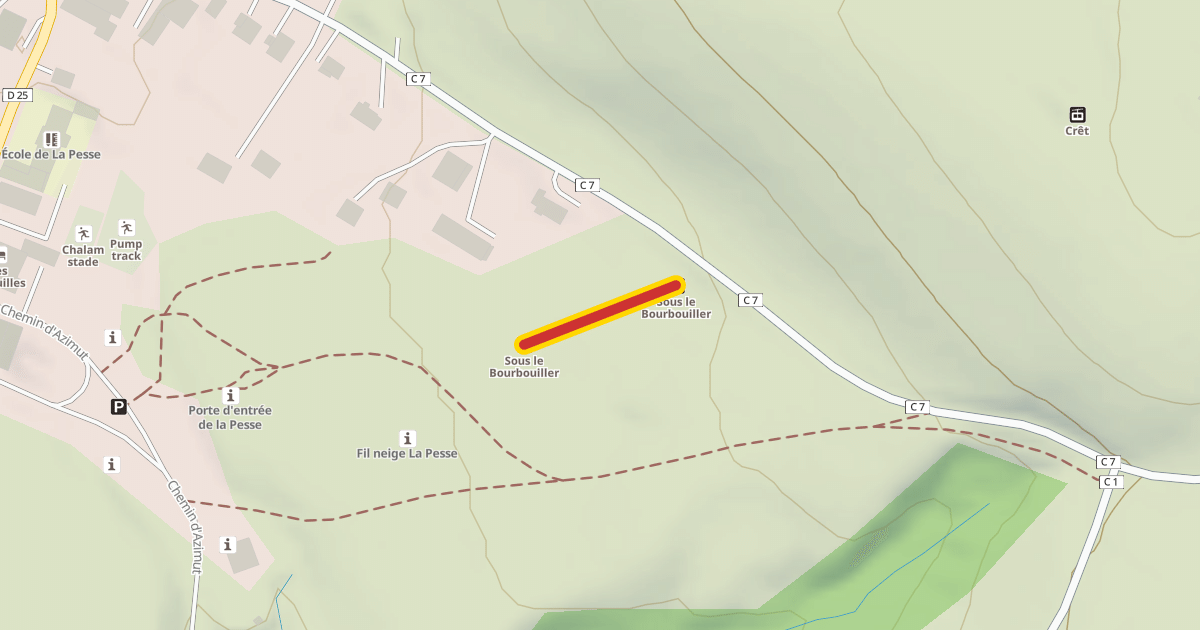 Map preview of Sous le Bourbouiller