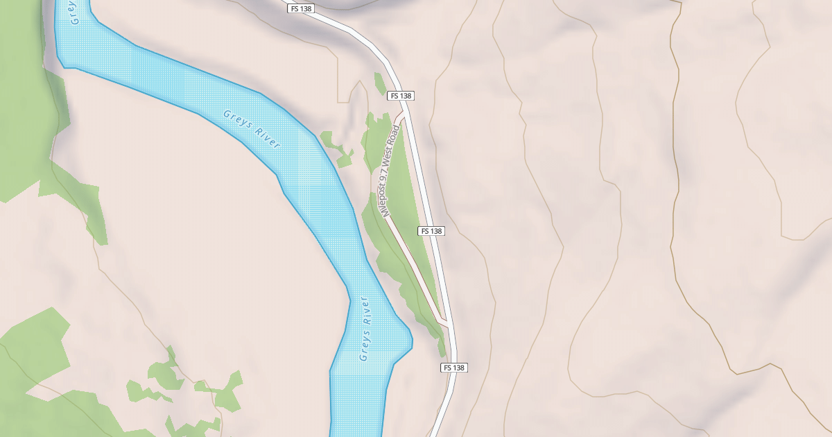 Map preview of MILEPOST 9.7 WEST