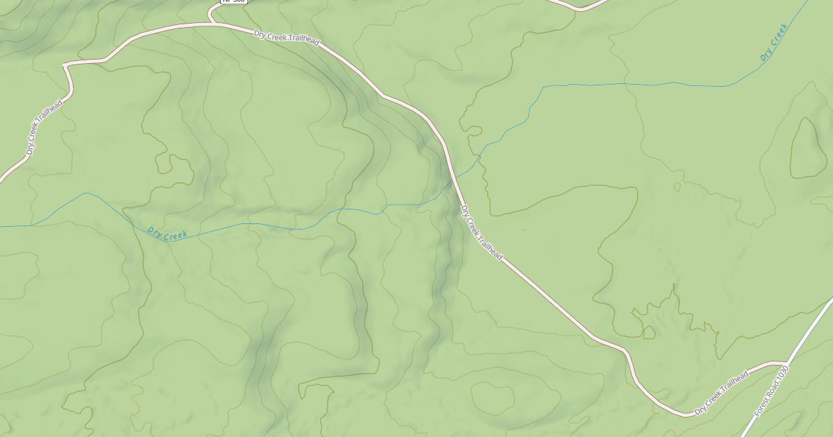 Map preview of DRY CREEK TRAILHEAD