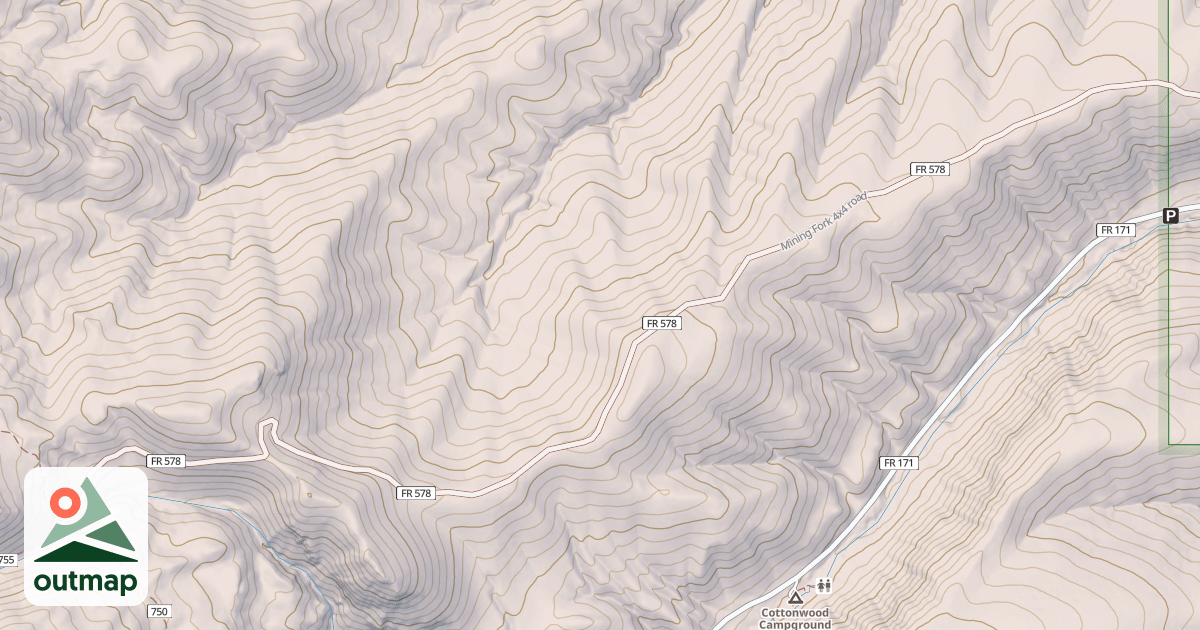Map of MINING FORK 4X4