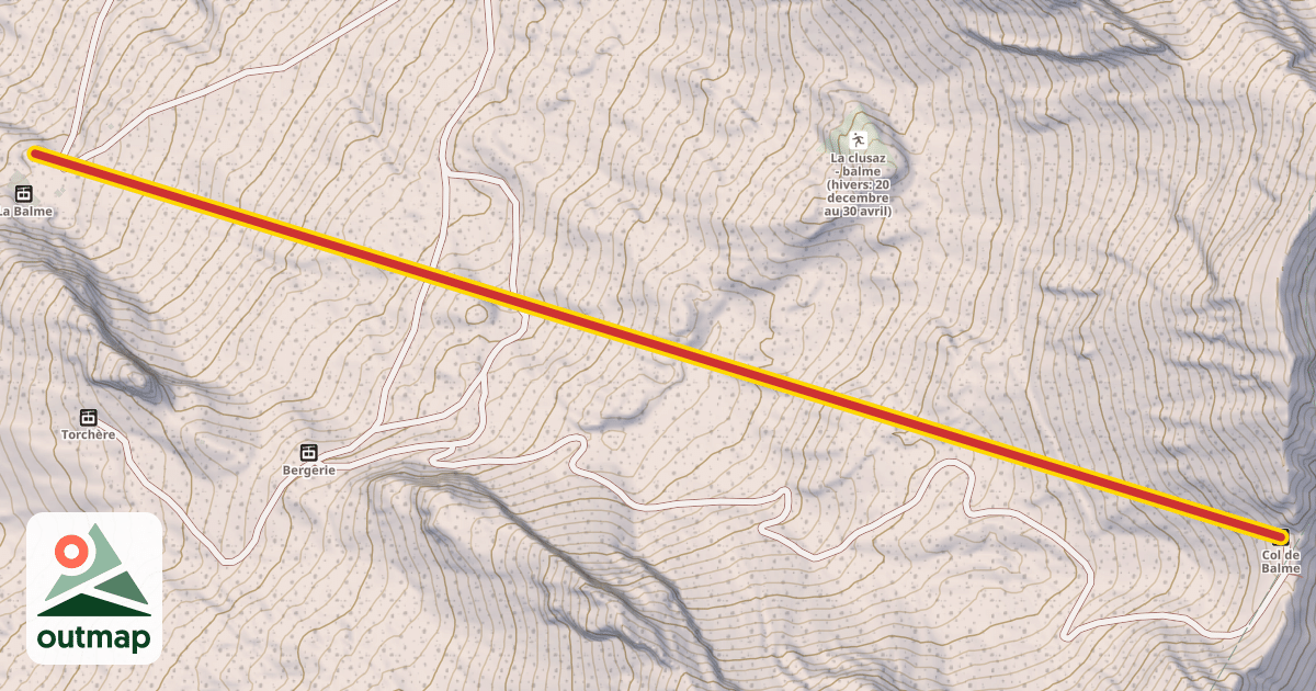 Map of Col de Balme