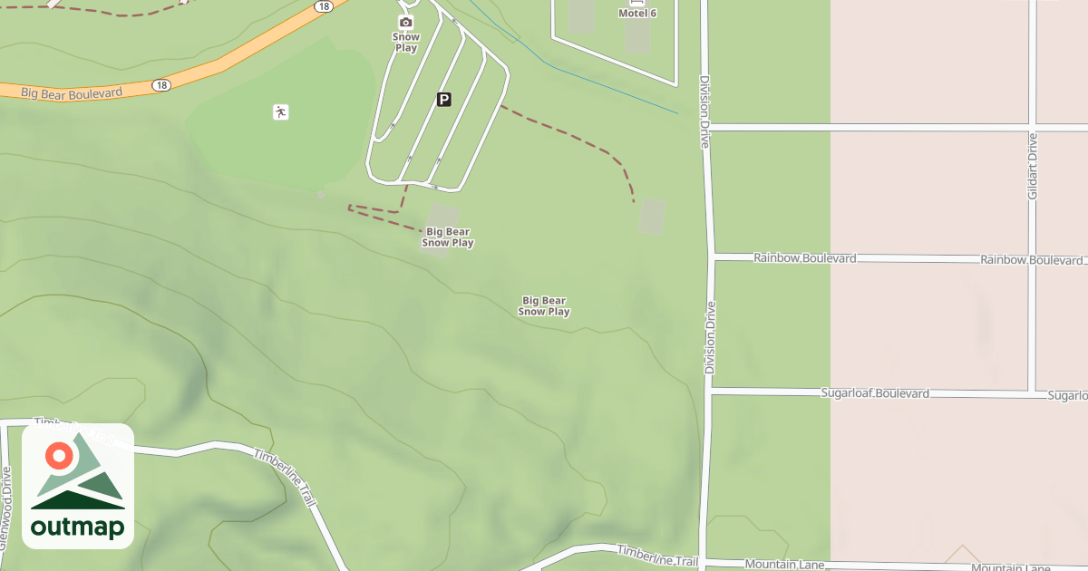 Map of Big Bear Snow Play