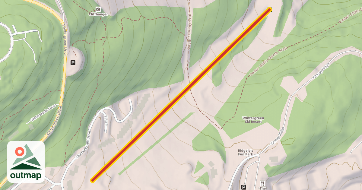 Map of Blue Ridge Express