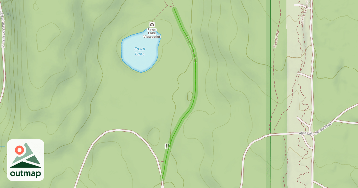 Map of Four Lakes Trail