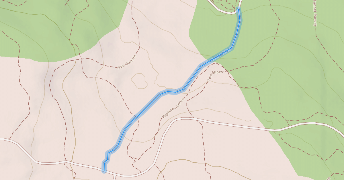 Map preview of Cottonwood Climb