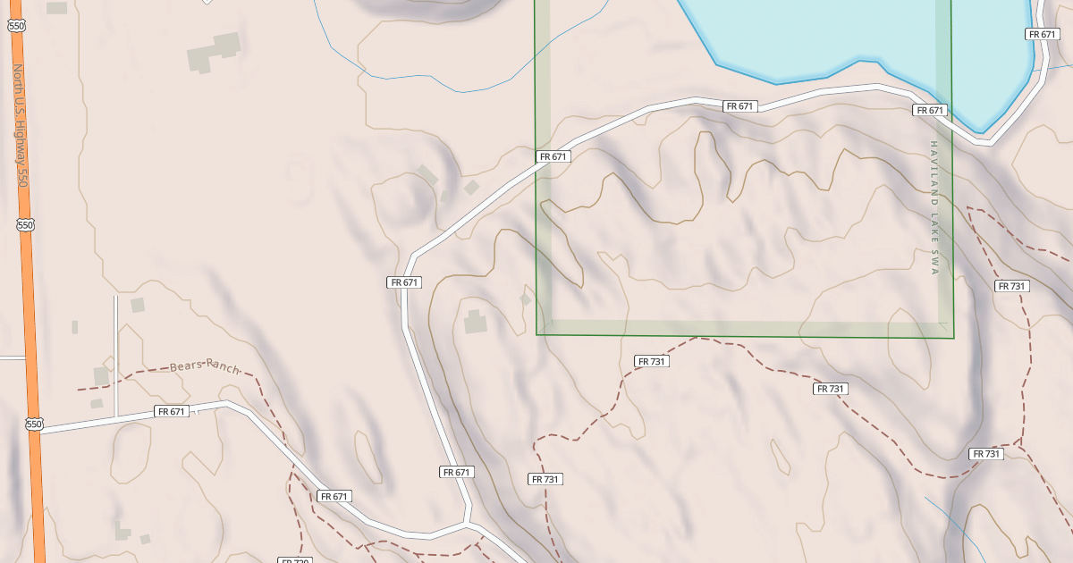 Map preview of HAVILAND LAKE
