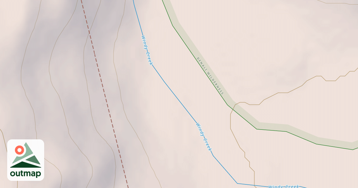 Map of Windy Creek Subsistence Ohv Trail