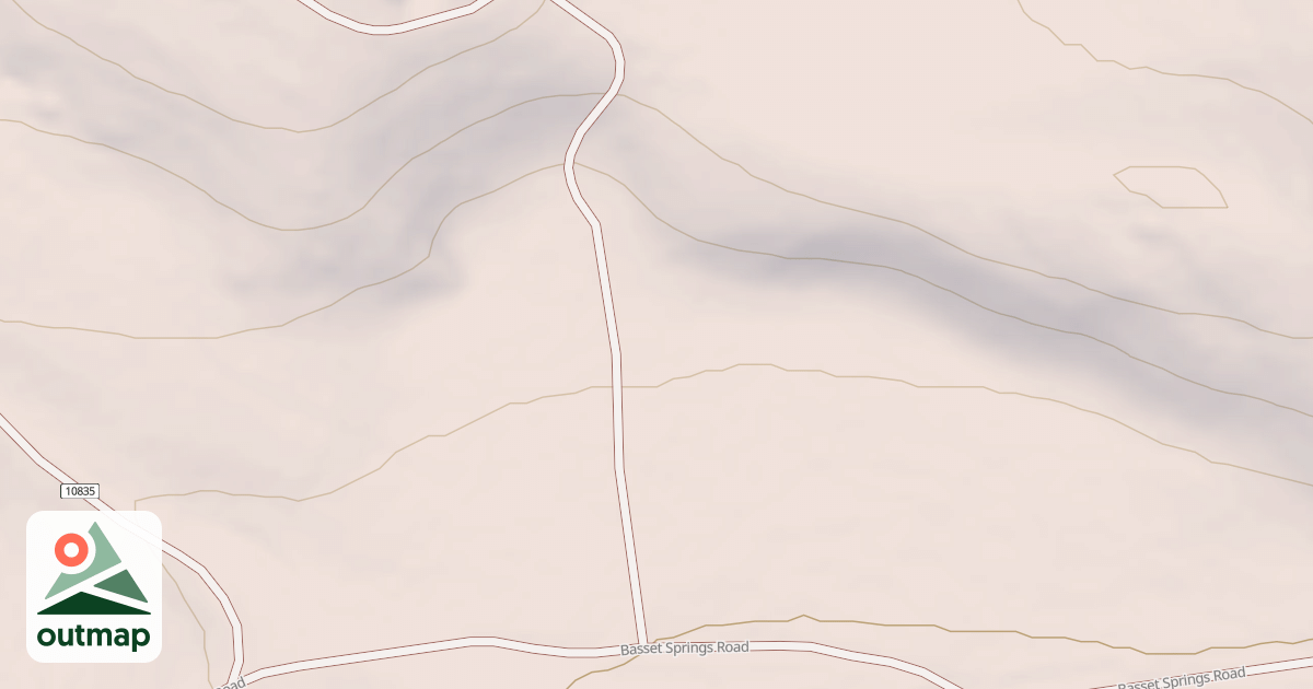Map of BASSET SPRINGS TO RELAY TOWER