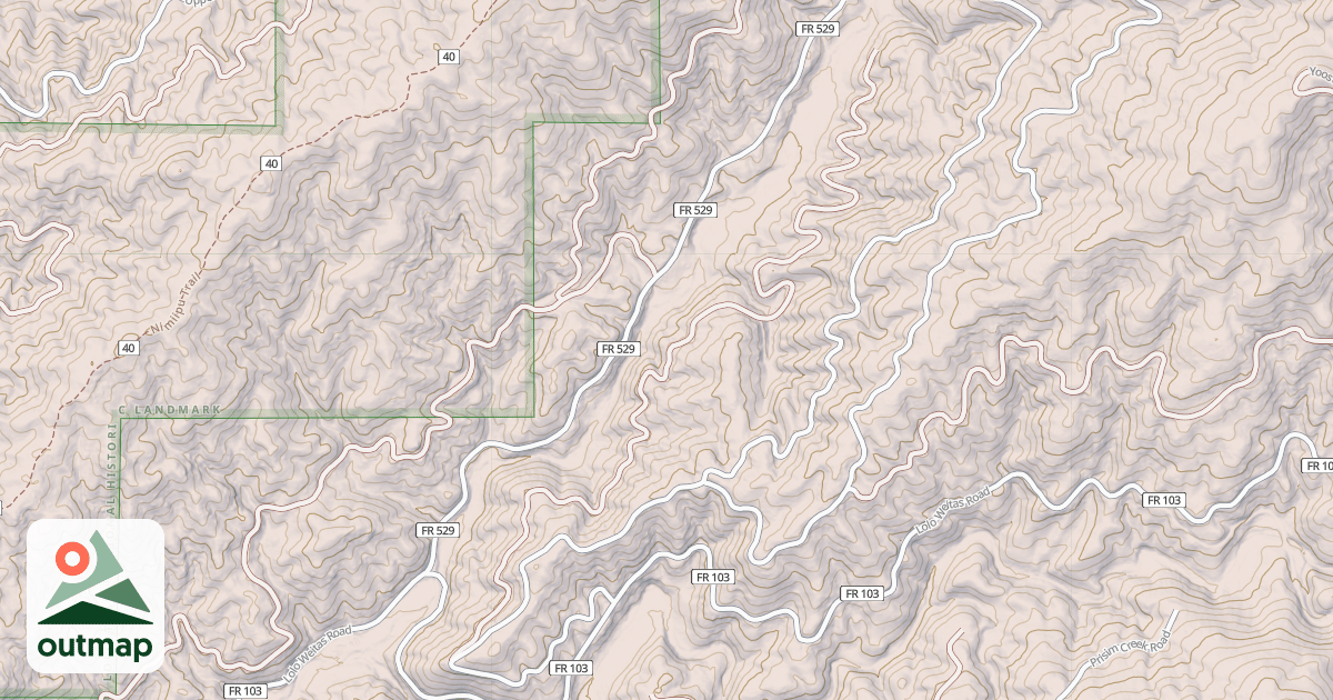 Map of CAMP CREEK FACE