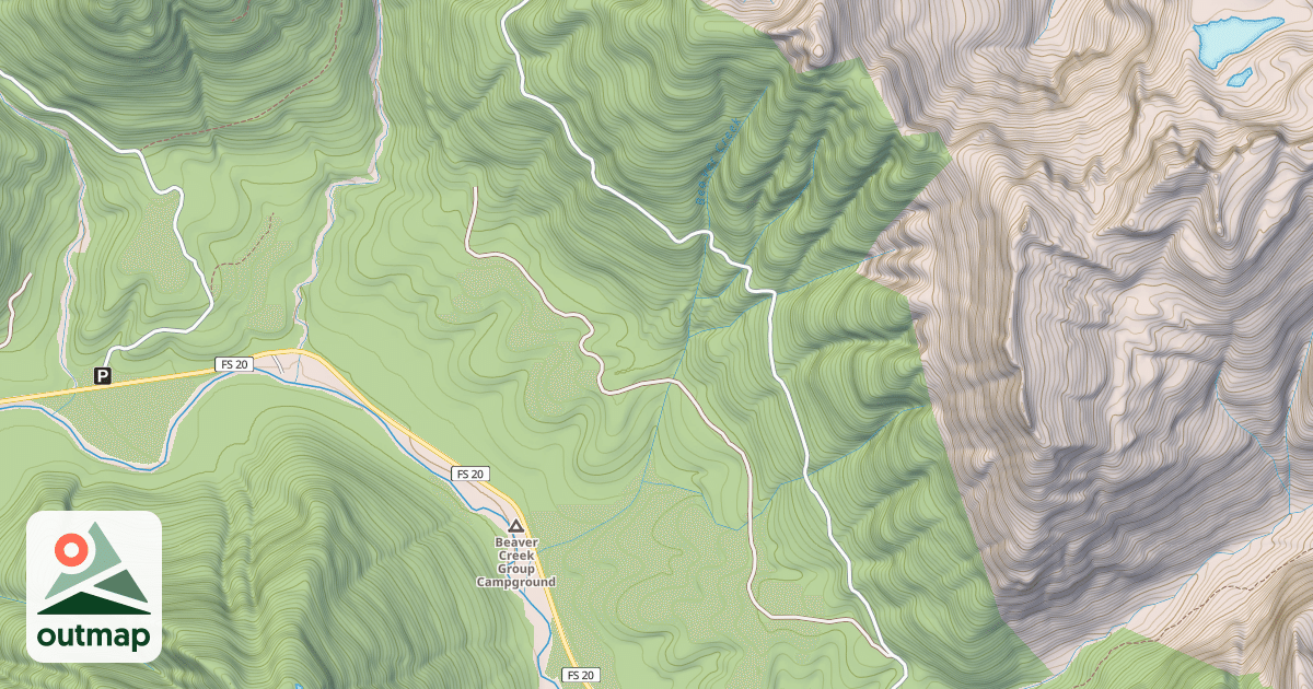 Map of BEAVER CR