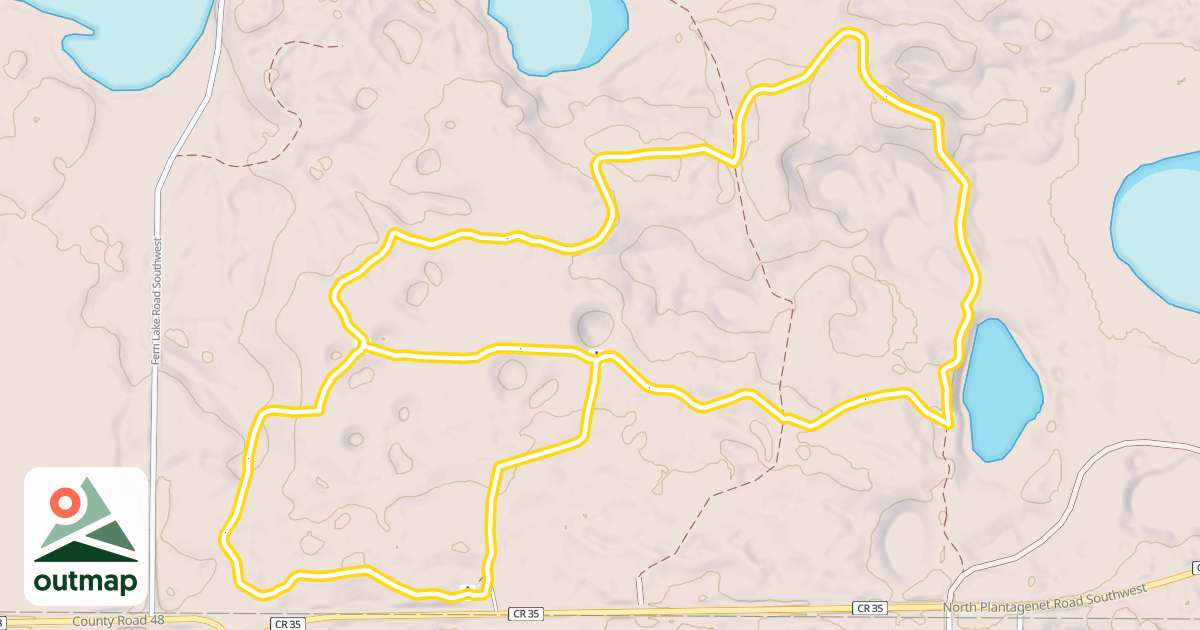 Map of Fern Lake Trail