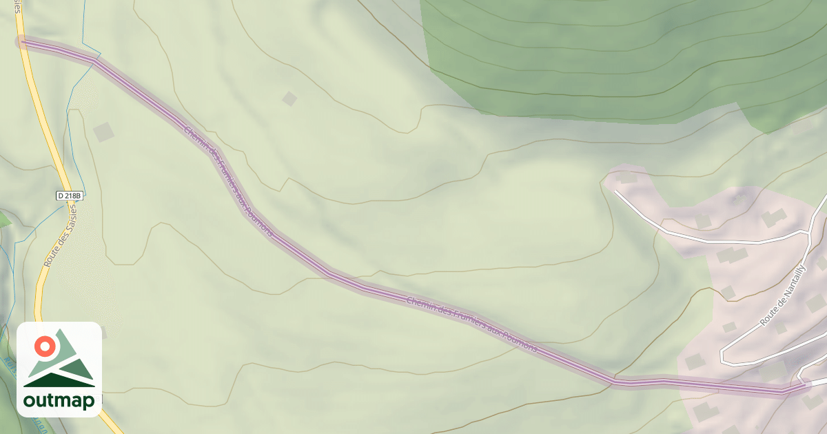 Map of Chemin des Frumiers aux Poumons