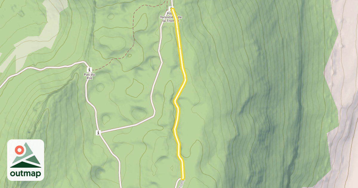 Map of Route forestière de la Trompe