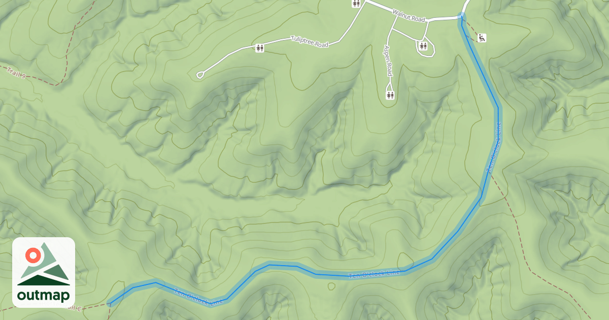Map of Ten O'clock Line