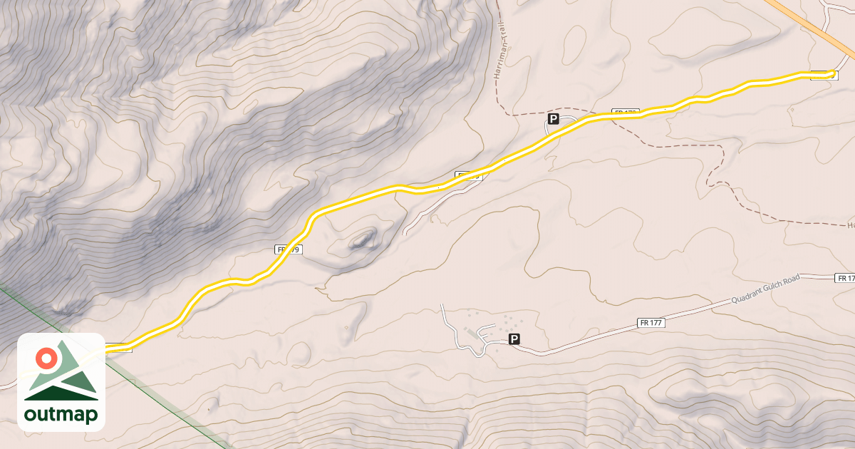 Map of Prairie Creek Road