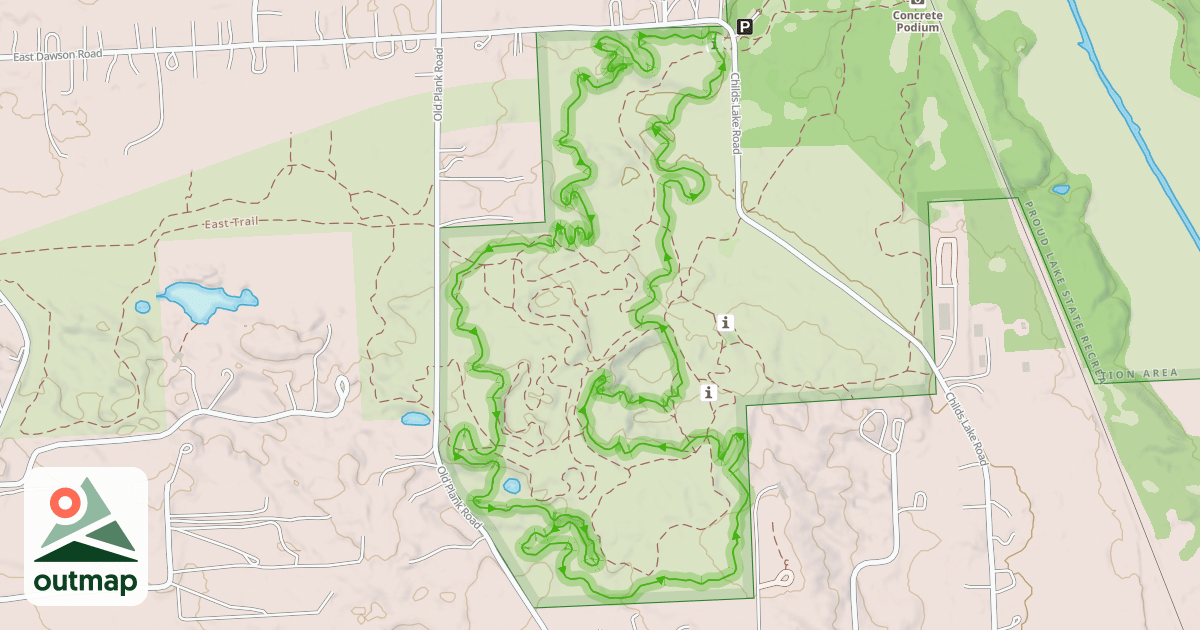 Map of Loop 4 (New Proud Lake)