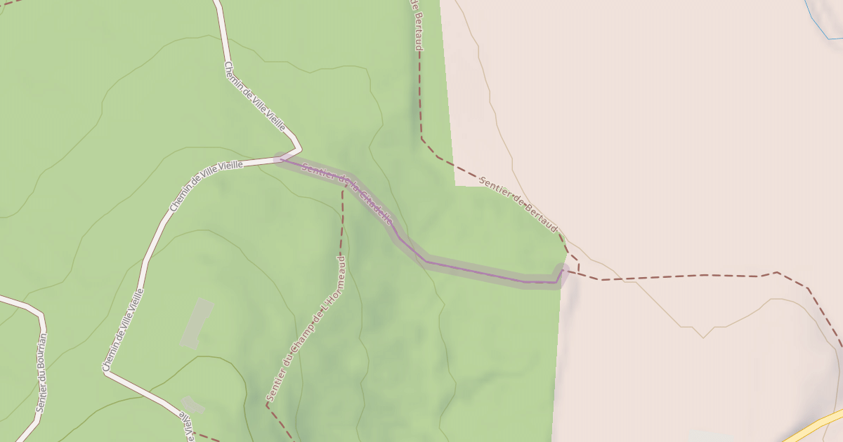 Map preview of Sentier de la Citadelle