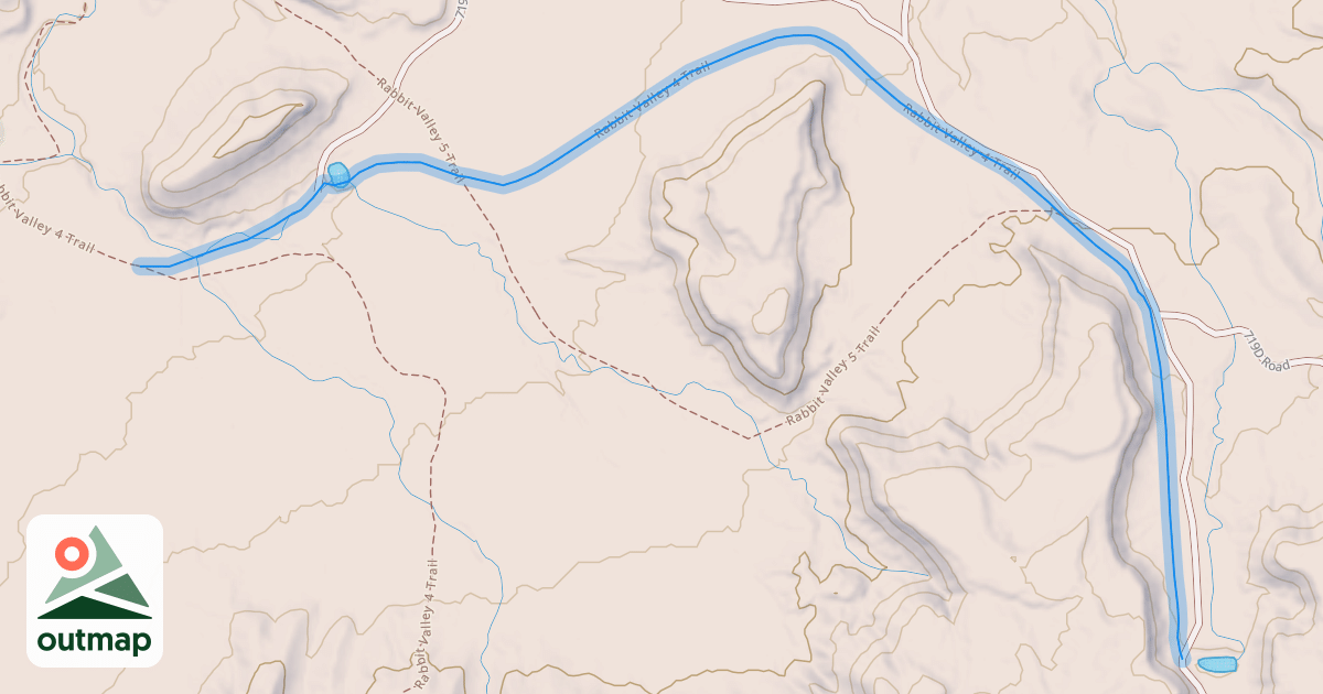 Map of Rabbit Valley 4 Trail